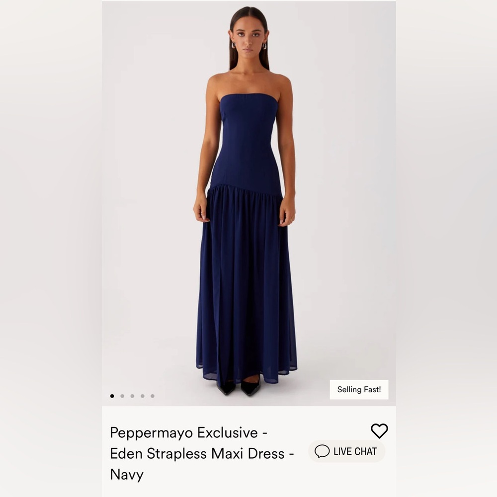Peppermayo Eden Strapless Maxi Dress